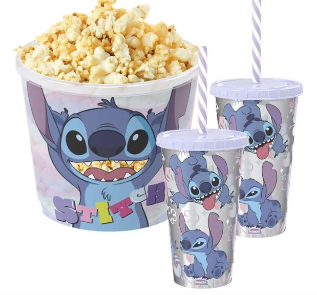 Balde De Pipoca 2 Copos Lilo E Stitch